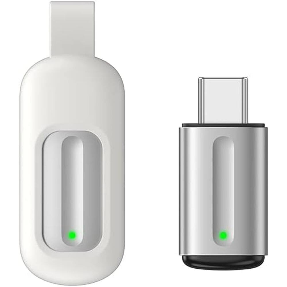 Front. ACJPR - Universal Remote Adapter – Type-C, TV/AC Control, Silvery Finish.