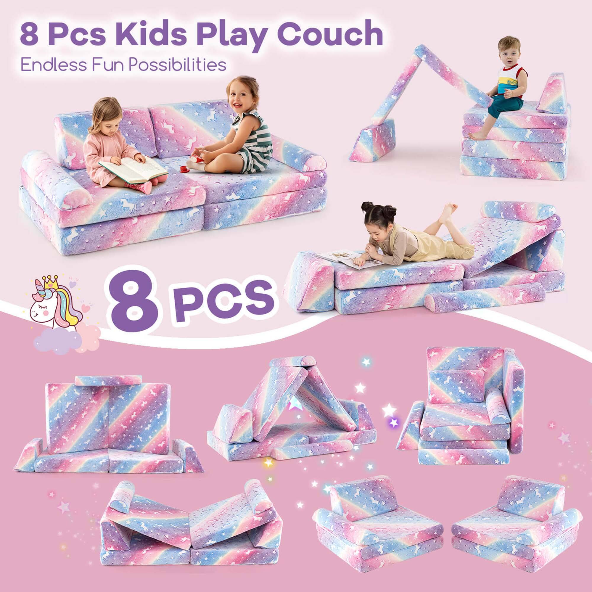 8 Pcs Kids Play Couch  
Endless Fun Possibilities  

8 Pcs