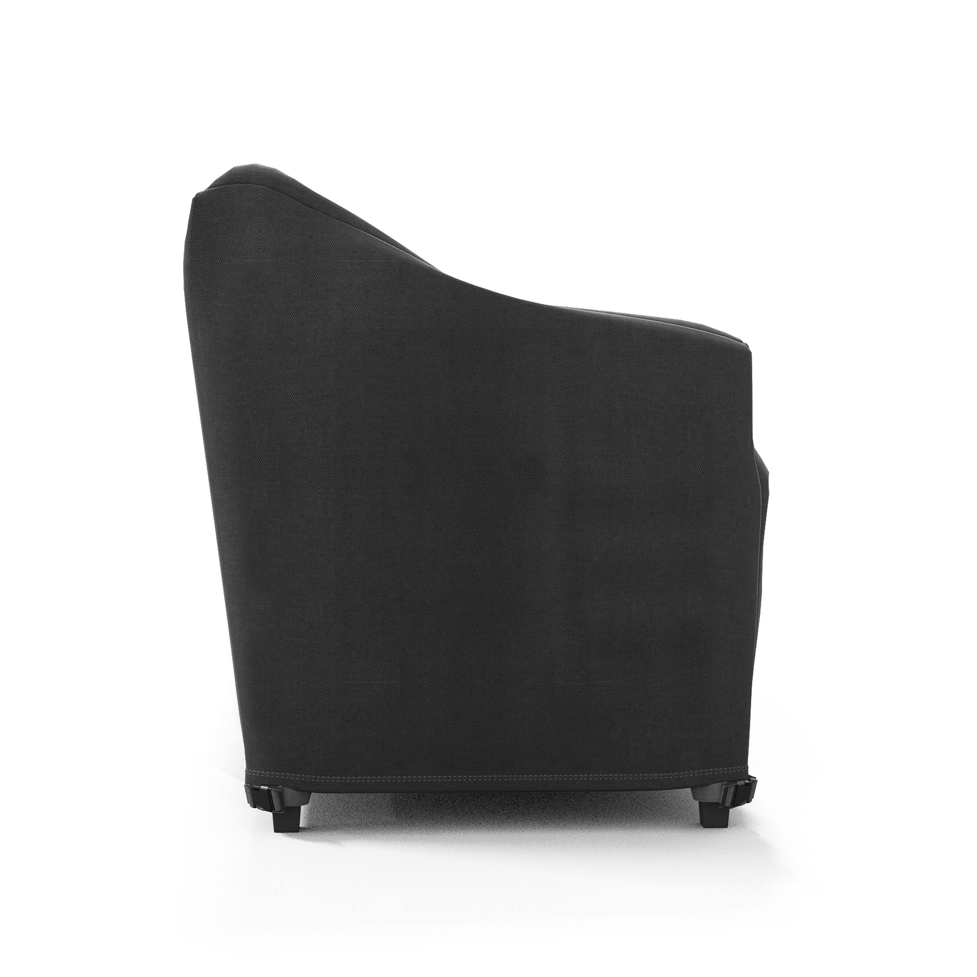 Left. KHOMO GEAR - Heavy-Duty Patio Sofa Cover, Waterproof Outdoor Furniture Protector, Fade & Weather Resistant – 32.5" H x 88" W x 31" - Black.