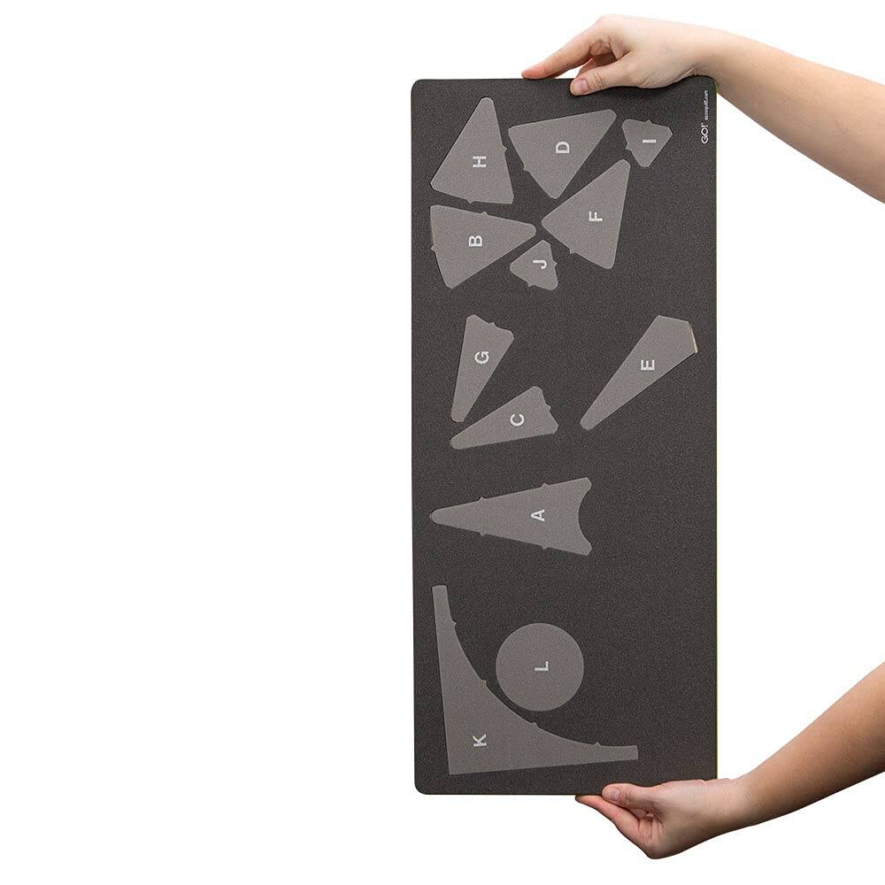 Back. AccuQuilt - Mill & Stars-8" Finished Die With Mat - Multicolor.