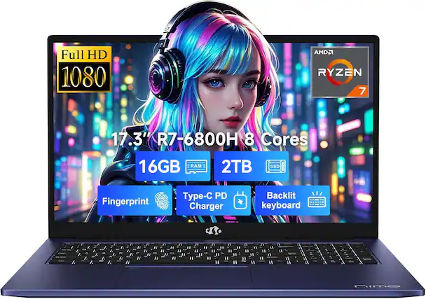 Full HD 1080
17.3" R7-6800H 8 Cores
16GB RAM
2TB SSD
Fingerprint
Type-C PD Charger
Backlit keyboard