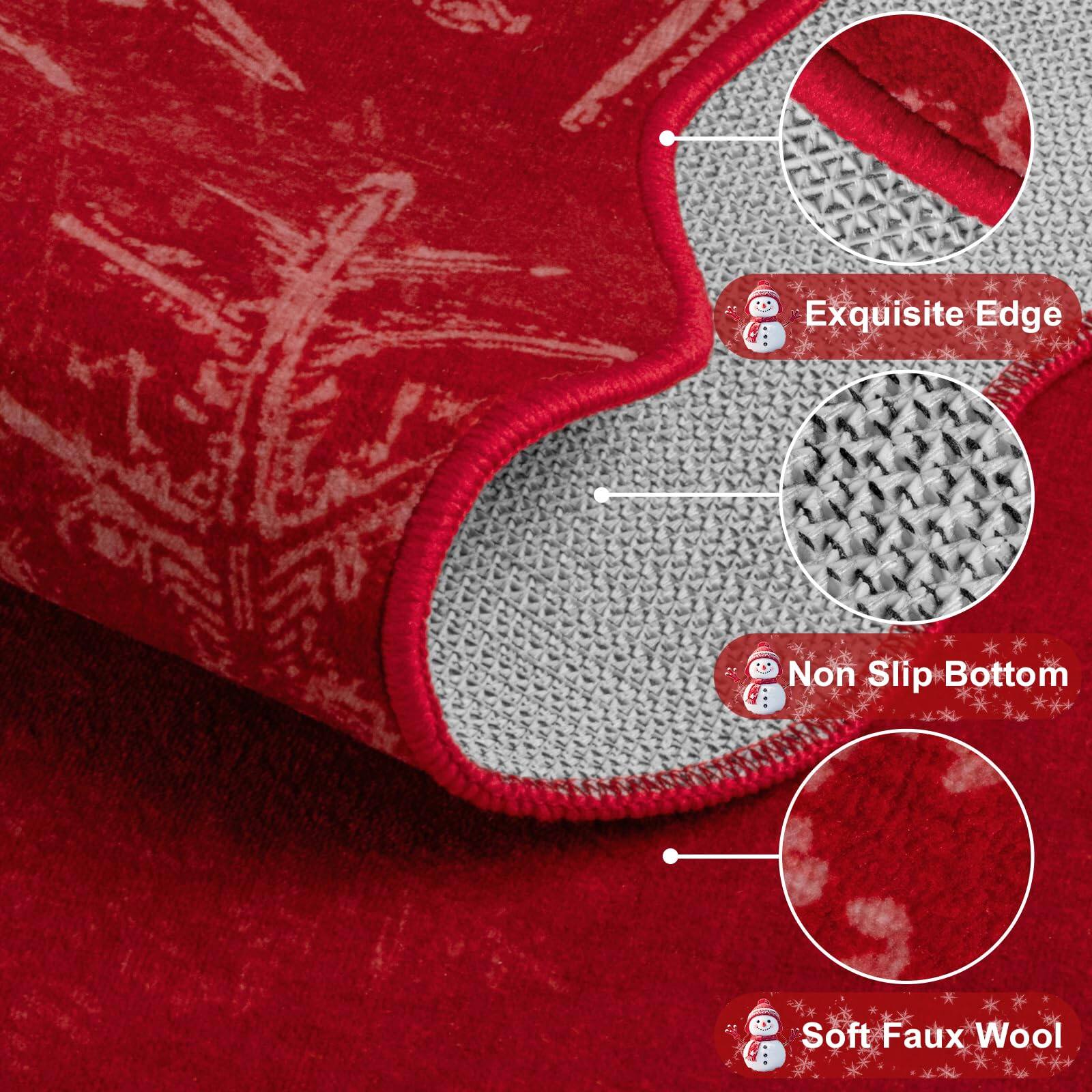 Exquisite Edge  
Non Slip Bottom  
Soft Faux Wool