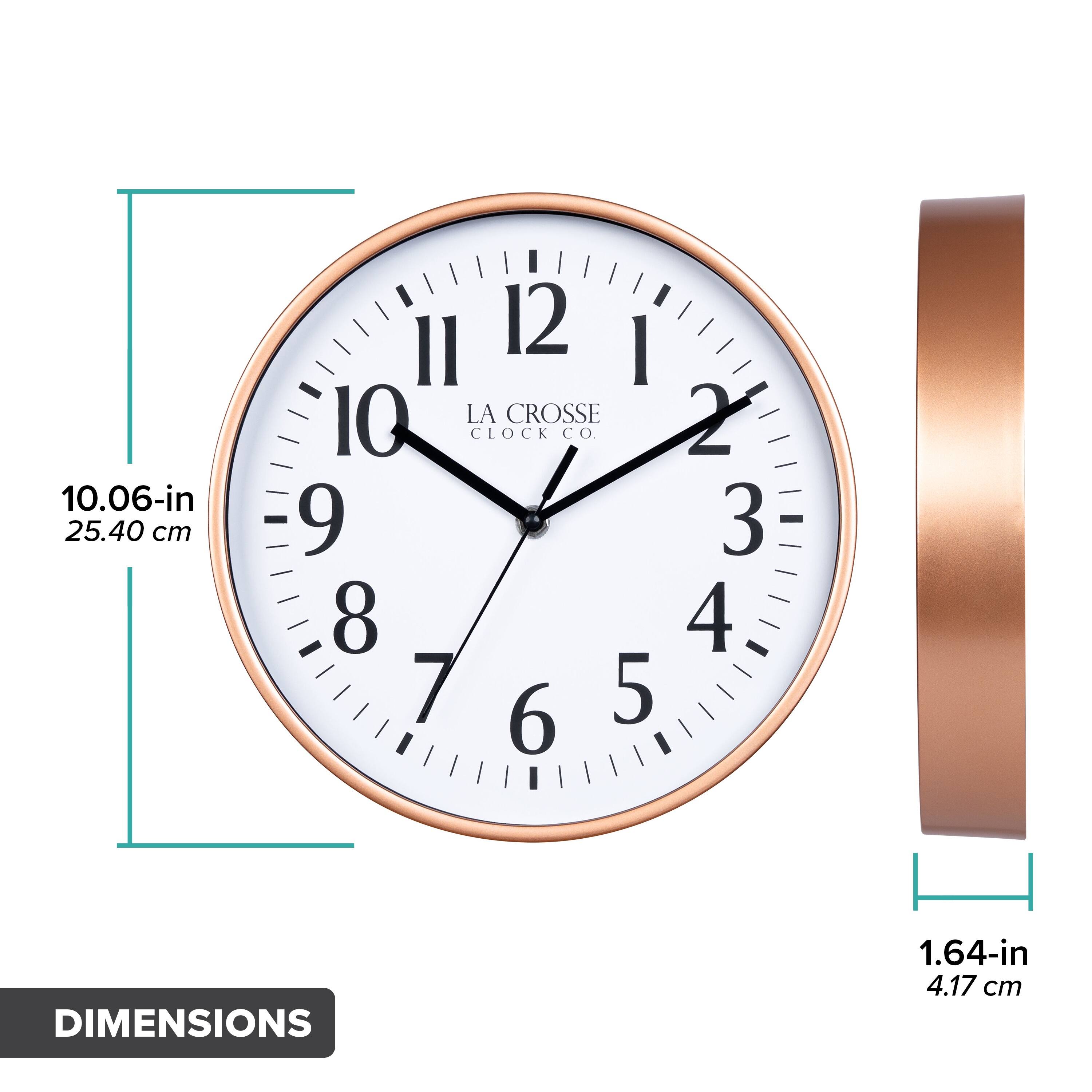 10.06-in 25.40 cm  
1.64-in 4.17 cm  
LA CROSSE CLOCK CO.  
DIMENSIONS