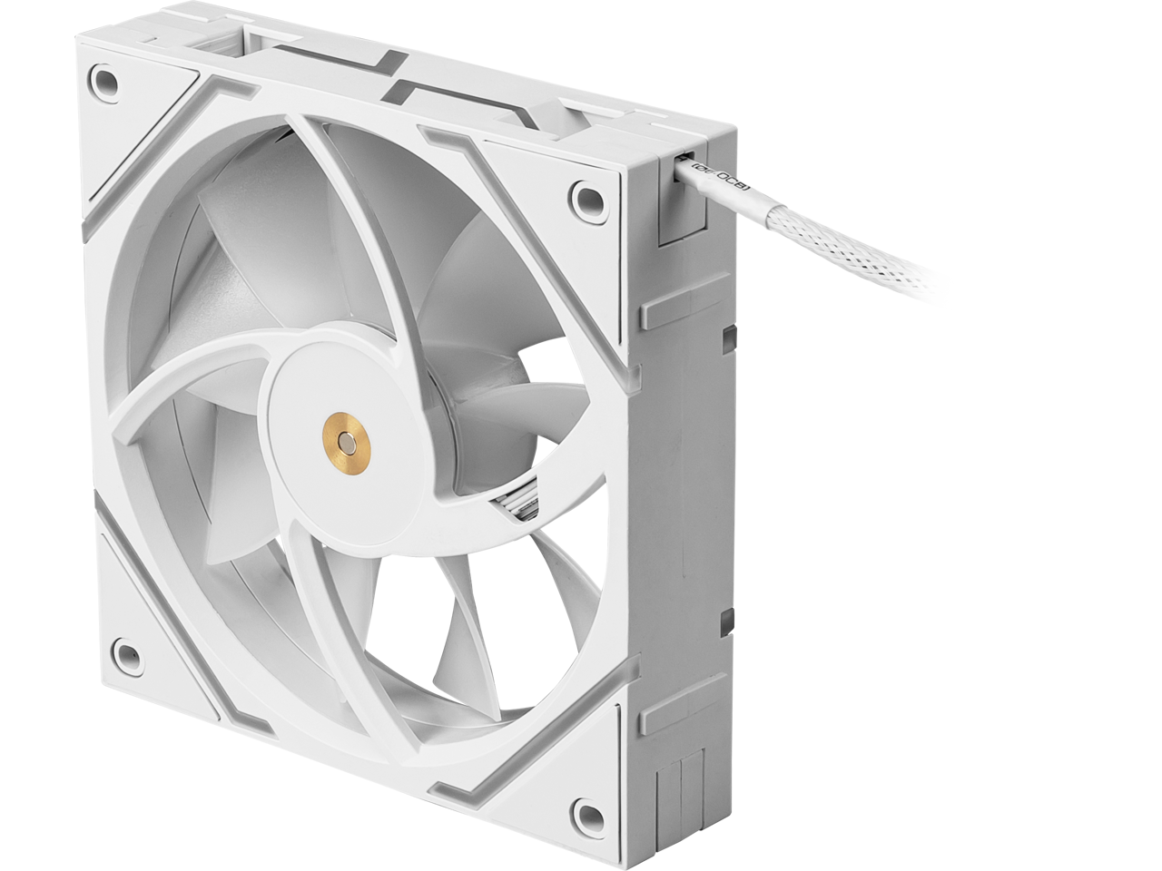 Alt View 5. MSI - MSI MPG EZ120 ARGB White Fan - 120mm, Magnetic Connector, Daisy-Chain, Fluid Bearing, 3 Pack - White.