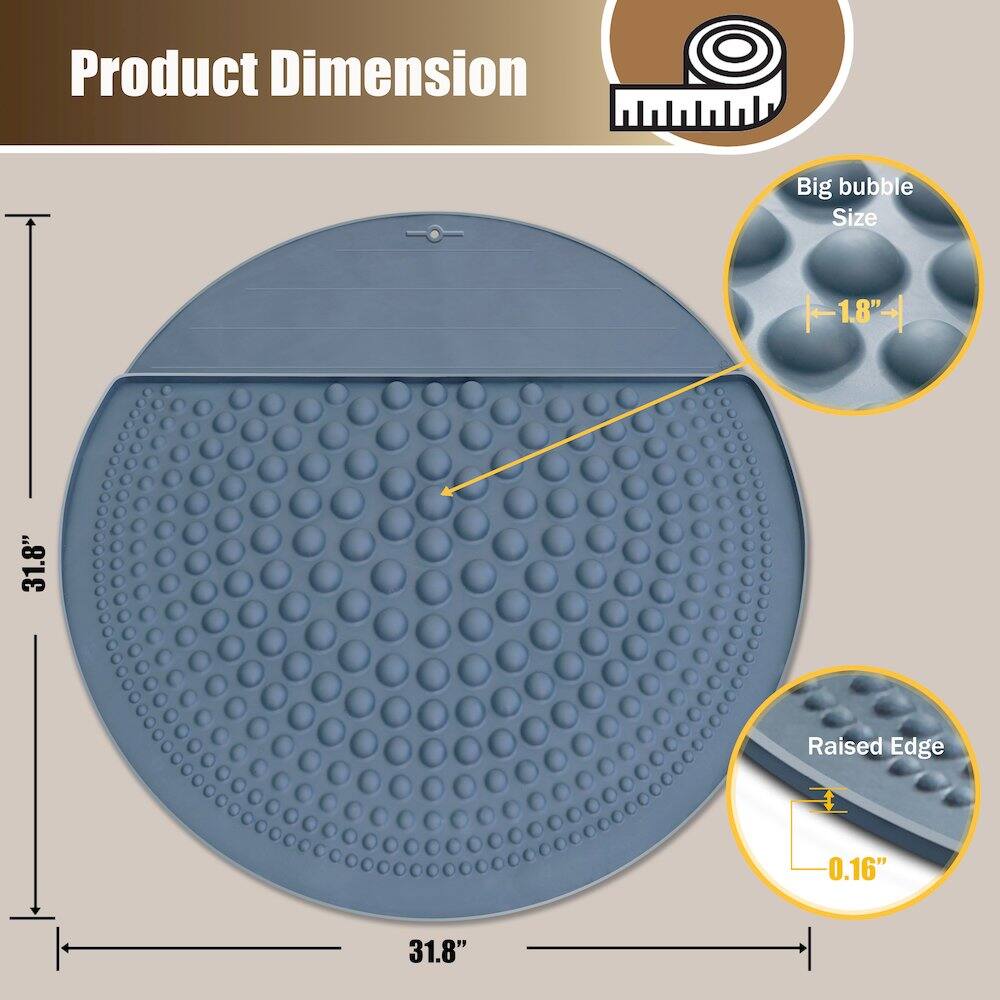Product Dimension  
Big bubble Size: 1.8"  
Raised Edge: 0.16"  
31.8"