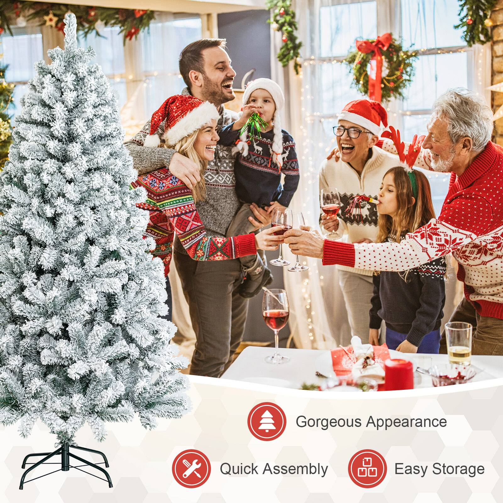 The text on the image reads: "Gorgeous Appearance Quick Assembly Easy Storage."