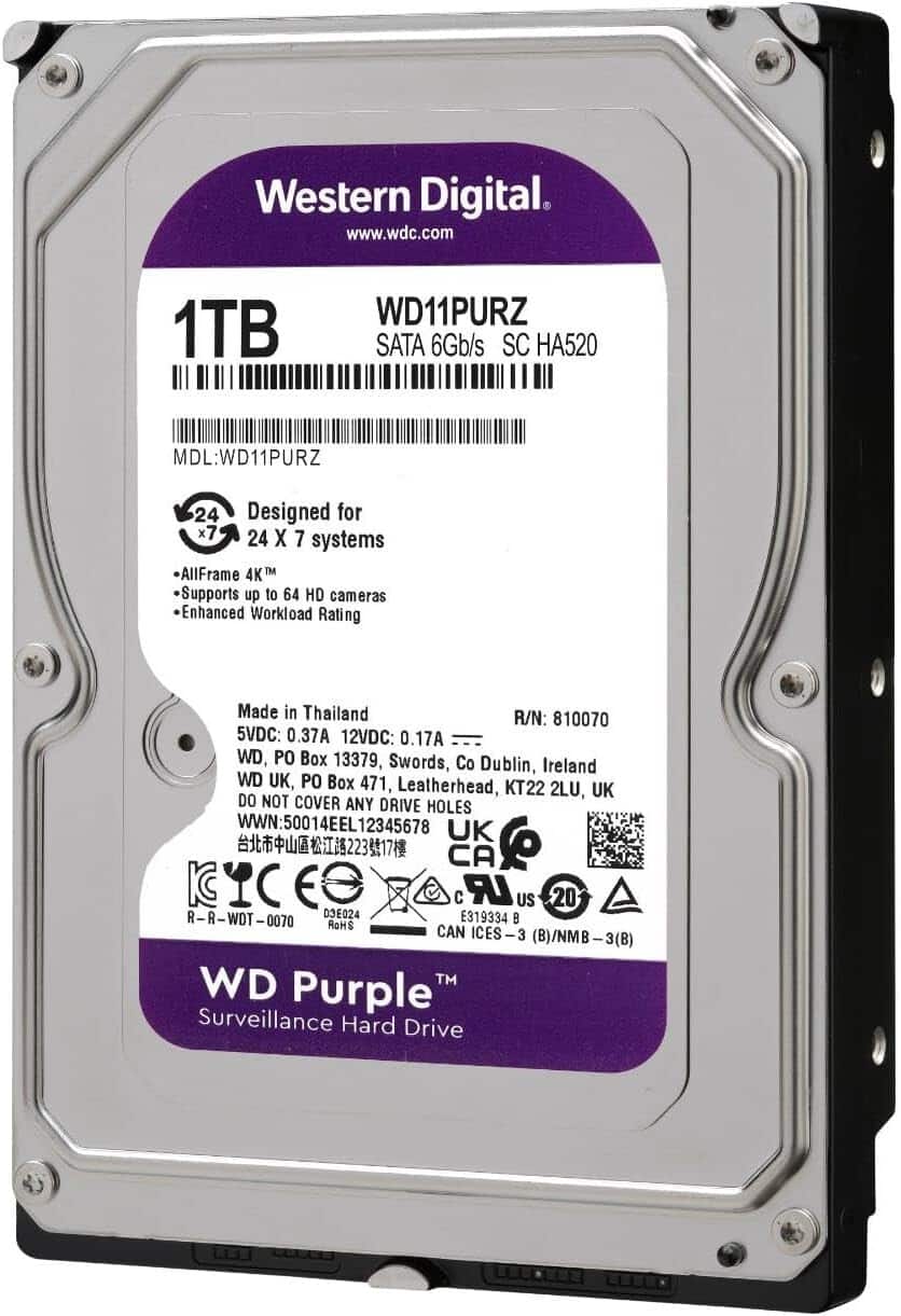 Win11 オフィス2019　メモリー8GB　eMMC 64GB＋HDD 1TB Western Digital 1TB WD Purple Surveillance Internal Hard Drive HDD