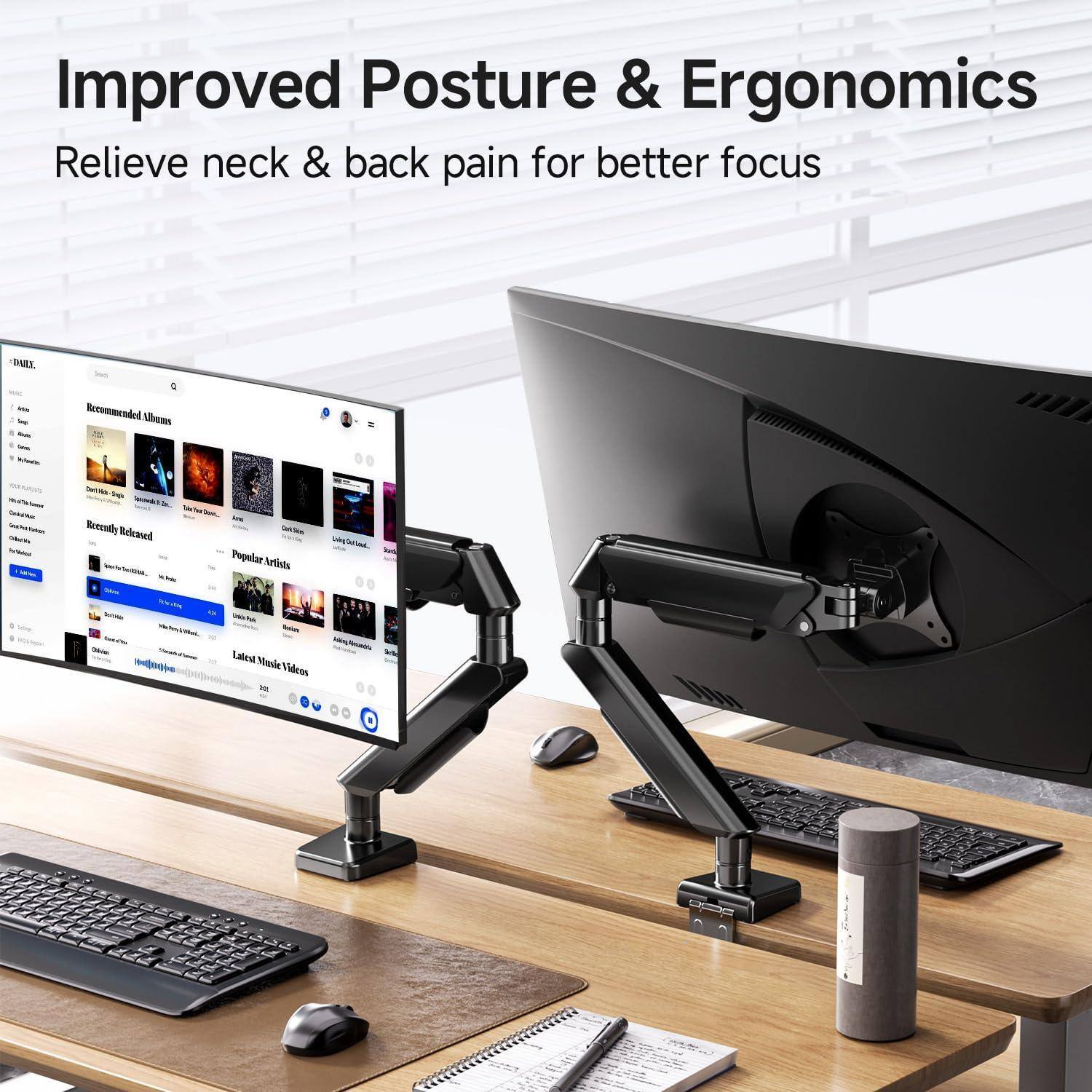 Improved Posture & Ergonomics  
Relieve neck & back pain for better focus