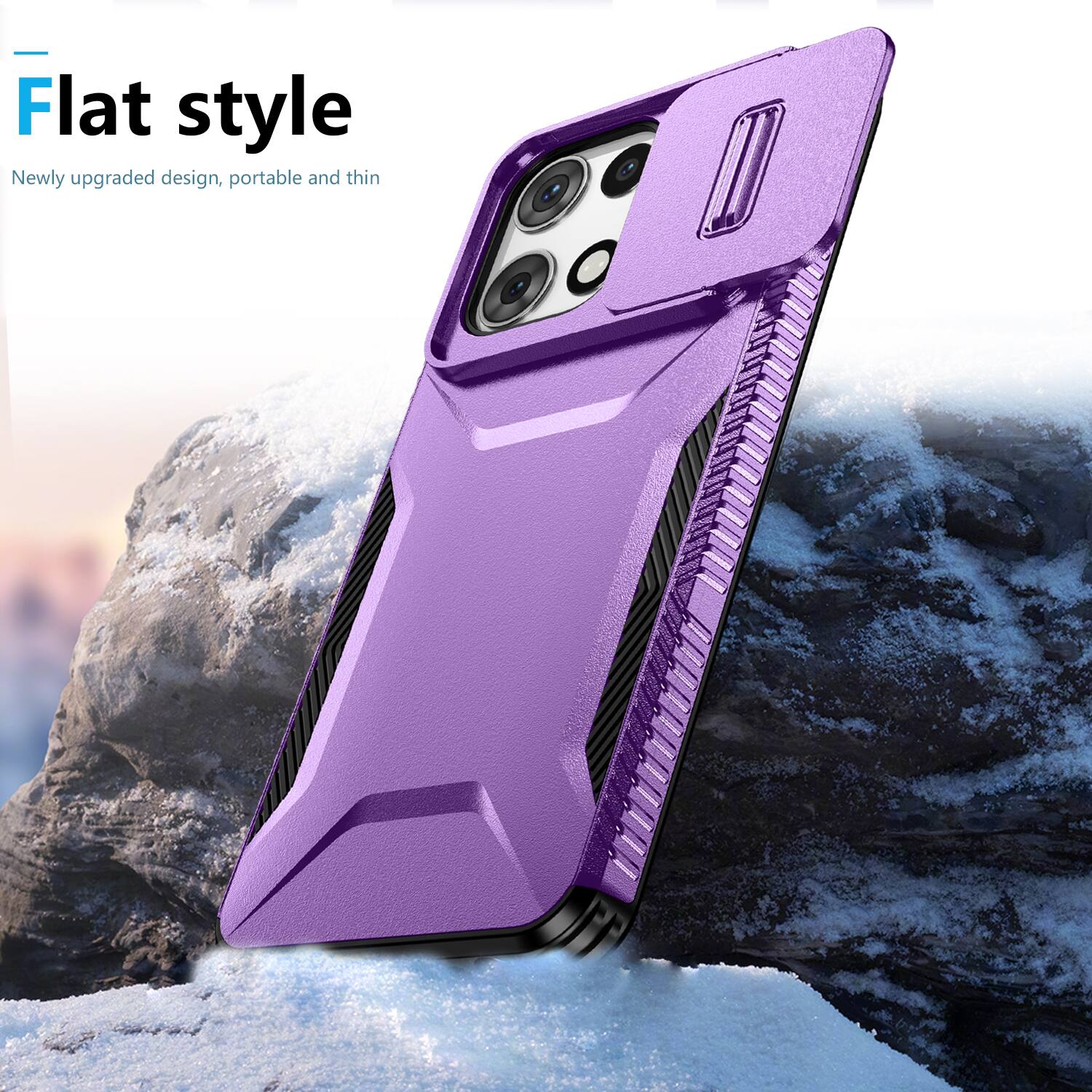 Flat style  
Newly upgraded design, portable and thin