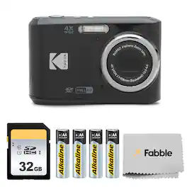Kodak - PIXPRO FZ45 16MP Digital Camera with 4X Optical Zoom 27mm Wide Angle and 2.7" LCD Screen Bundle with 32GB SD Memor - Black