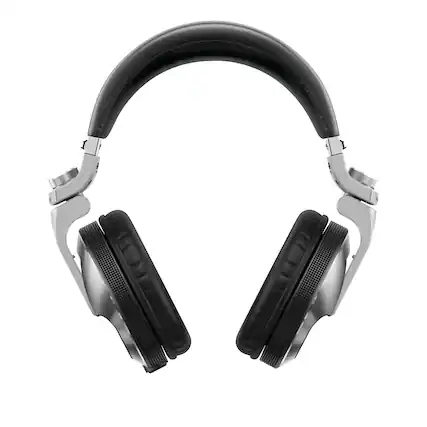 Front. Pioneer DJ - Flagship Over-Ear DJ Headphones, Includes Coiled Cable & Straight Cable - Silver.