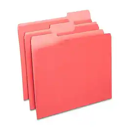 Staples - File Folders, 1/3-Cut Tab, Letter Size, 24/Pack (ST13846-CC) - Red