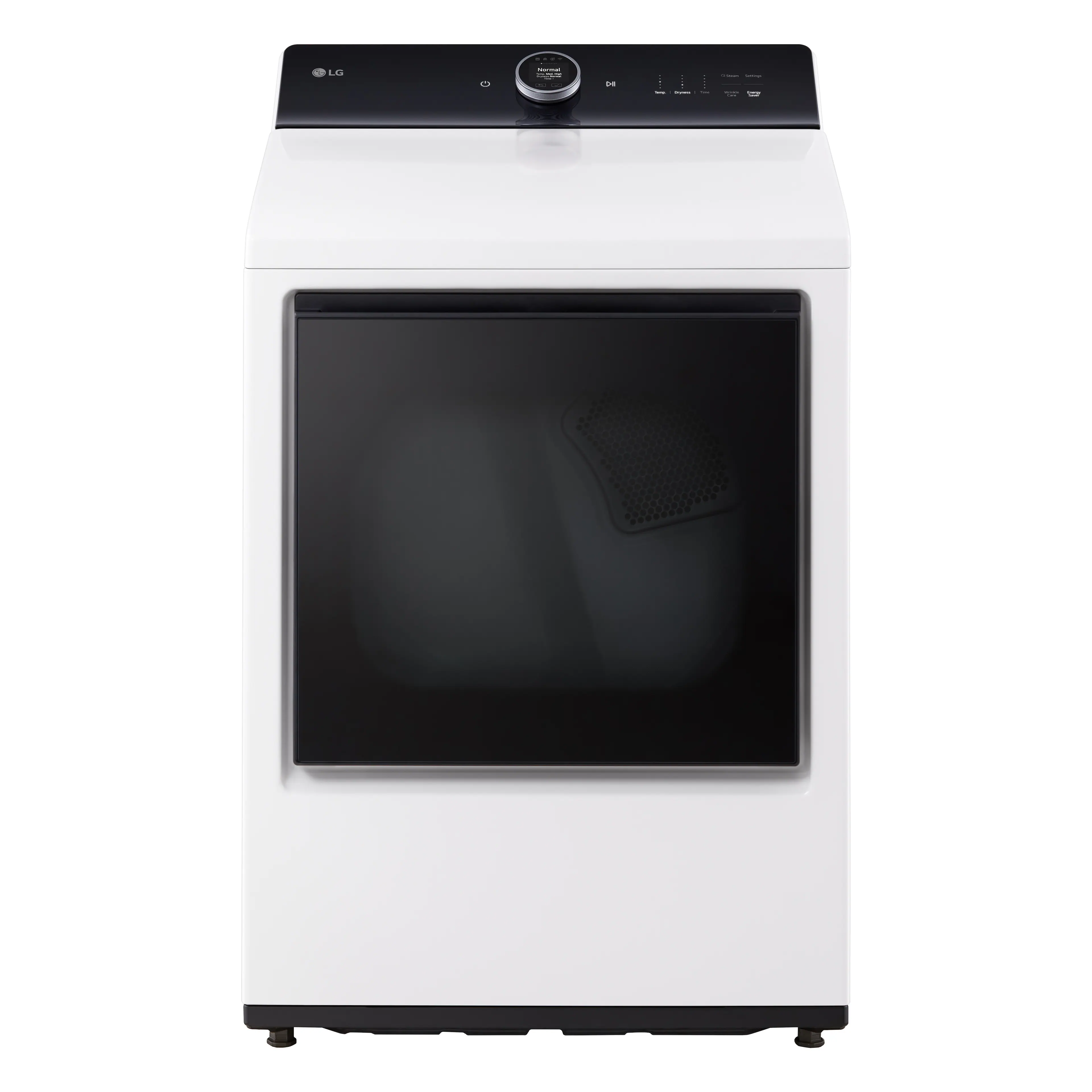 LG - 7.3 Cu. Ft. Smart Gas Dryer with Steam and EasyLoad Door - Alpine White