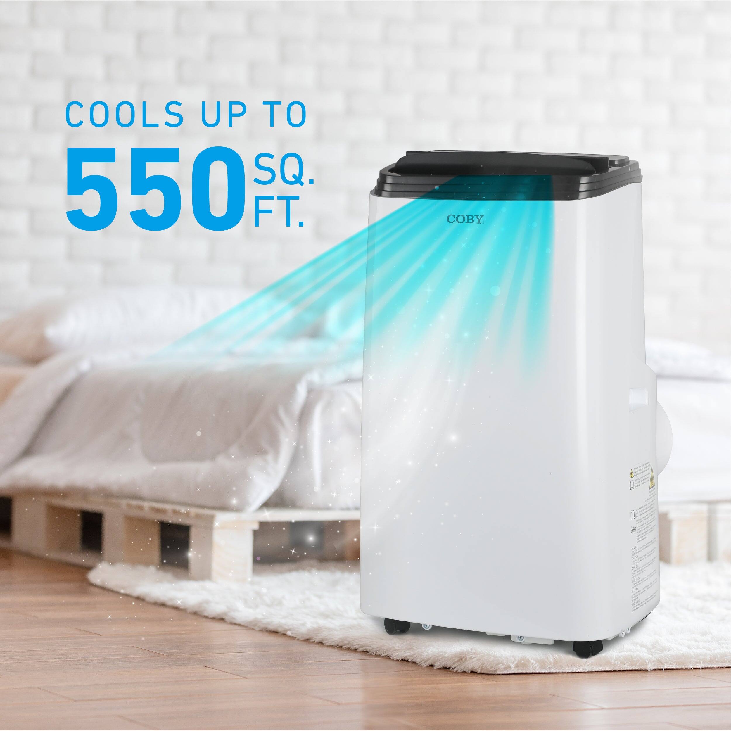 COOLS UP TO  
550 SQ. FT.  
COBY