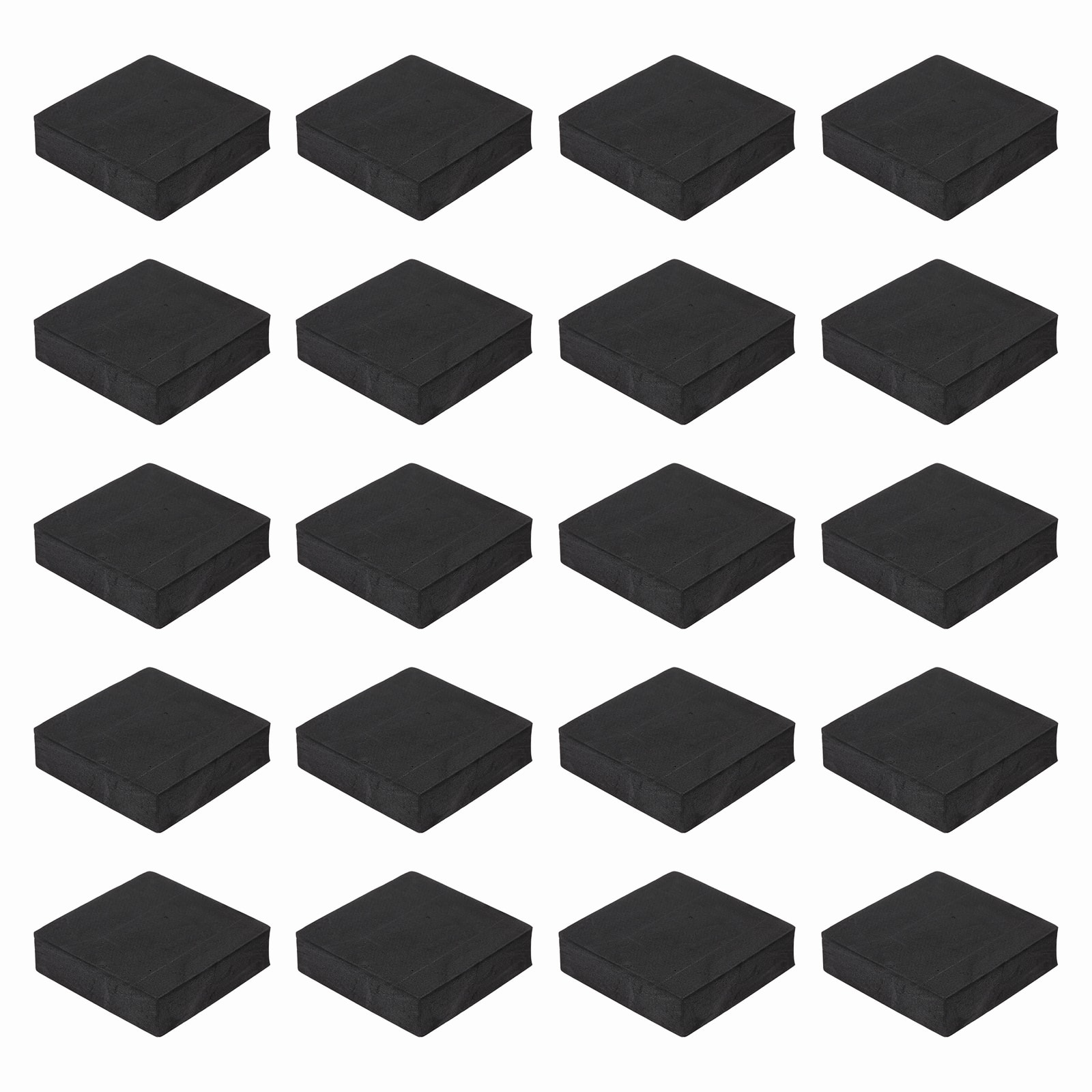Unique Bargains - Single Sided Speaker Isolation Pads 70x70x20mm Square EVA Acoustic Foam Anti-Vibration Feet for Speaker Subwoofer, 32pcs - Black price history on PriceWatchPro