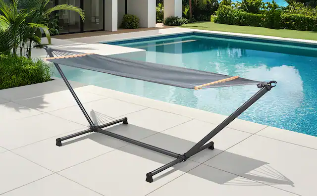 Front. SUNJOY - Sunjoy Hammock Nizza Complete with Polypropilene Net Grey.
