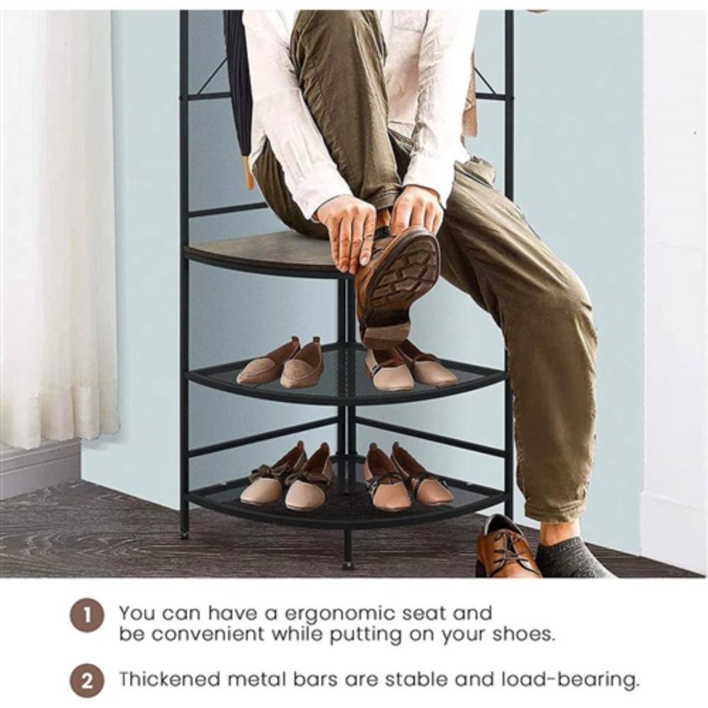 1. You can have an ergonomic seat and be convenient while putting on your shoes.
2. Thickened metal bars are stable and load-bearing.