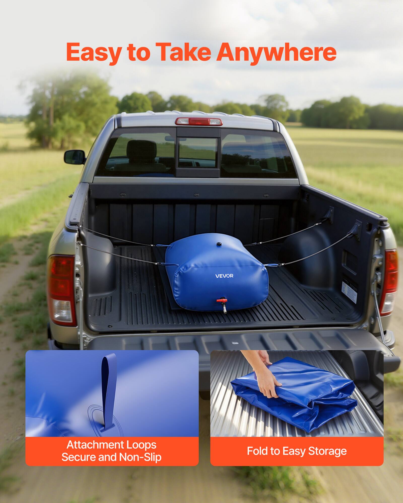 Easy to Take Anywhere

VEVOR Attachment Loops Secure and Non-Slip

Fold to Easy Storage