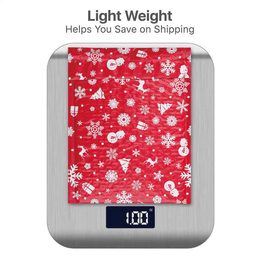 Fosmon 10.5 x 16 100 Pack #5 Christmas Holiday Poly Bubble Mailer Gift ...