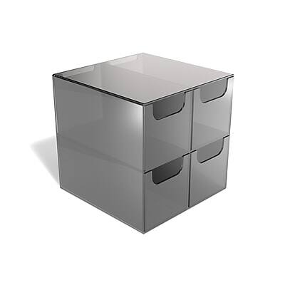 Alt View 1. TRU RED - TRU RED™ 4-Compartment Plastic Desktop Organizer, Smoke (TR58201) - Smoke.