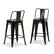 Front. Simpli Home - Rayne Metal Counter Height Stool (Set of 2) - Black.