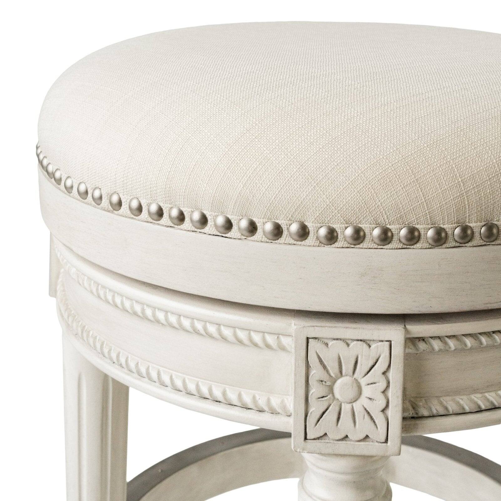 Alt View 7. Maven Lane - 26" Pullman Backless Counter Stool In White Oak Finish With  Fabric Upholstery - White Oak.