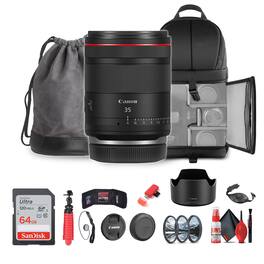 Bundle - Canon - RF 35mm f/1.4 L VCM Lens (Canon RF) (6710C002) + 64GB Memory Card + Filter Ki - Black