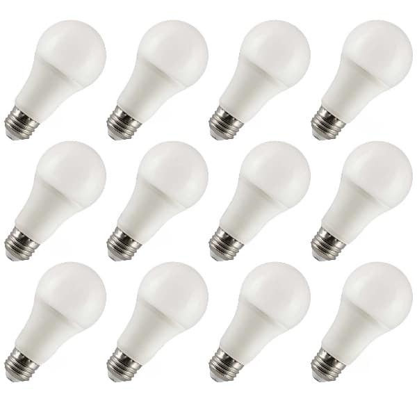 VIRIBRIGHT - 75-Watt Equivalent A19 E26 General Purpose LED Light Bulb, Energy Star / JA8 (12 Pack)