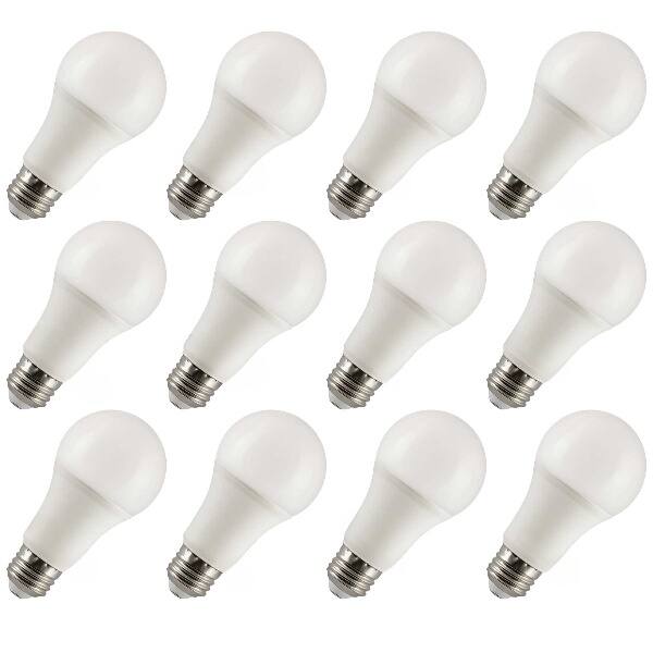 Front. VIRIBRIGHT - 75-Watt Equivalent A19 E26 General Purpose LED Light Bulb, Energy Star / JA8 (12 Pack).