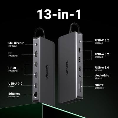 UGREEN Revodok Pro 13 in 1 Docking Station with Triple 4K Display UGREEN Revodok Pro 13 in 1 Docking Station with Triple 4K Display