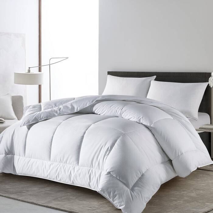 Angle. SlickBlue - Cozy Polyester Down Alternative Comforter, Lightweight and All-Season - White.