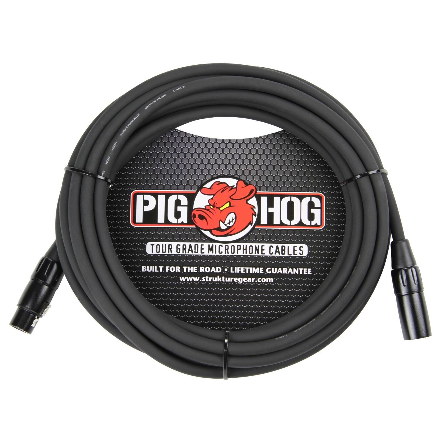 CARLE MICROPHONE PERFORMANCE  
I'm PIG HOG TOUR GRADE MICROPHONE CABLES BUILT FOR THE ROAD LIFETIME GUARANTEE  
www.strukturegear.com