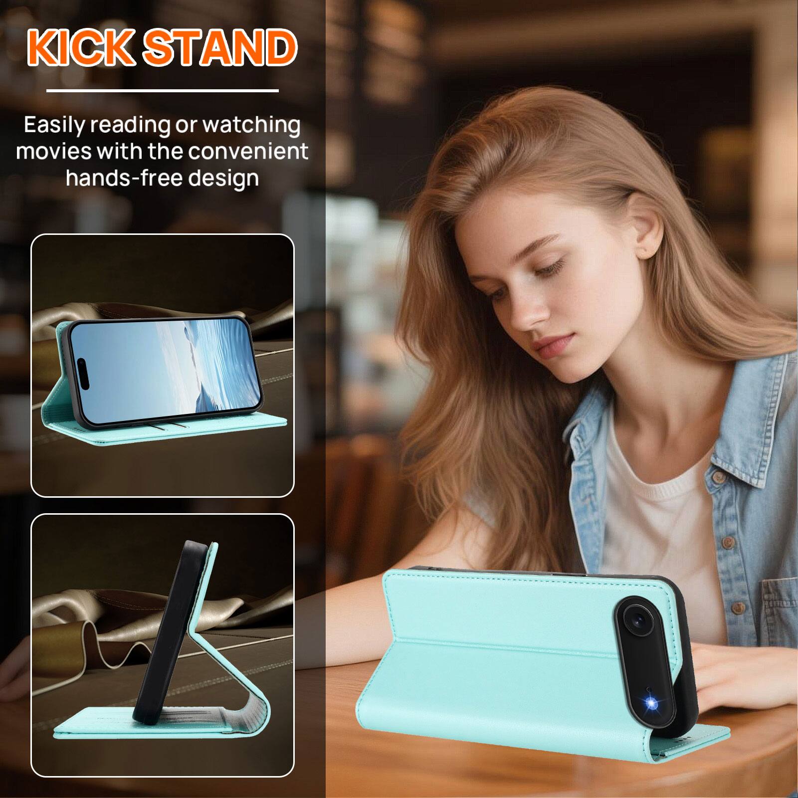 KICK STAND

Easily reading or watching movies with the convenient hands-free design