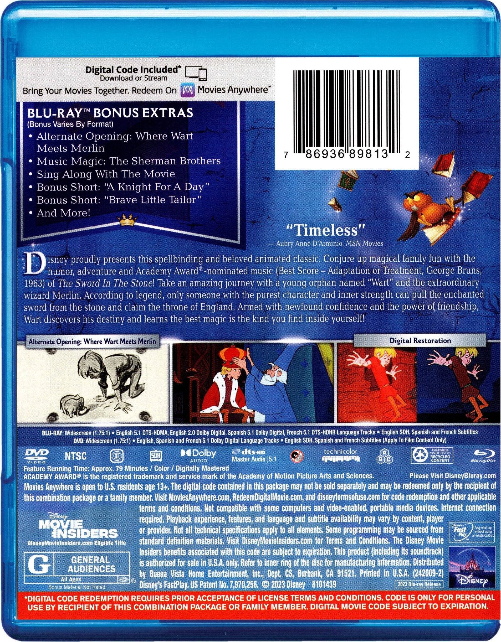 Alt View 1. The Sword in the Stone (60th Anniversary Edition)   - BLU-RAY.