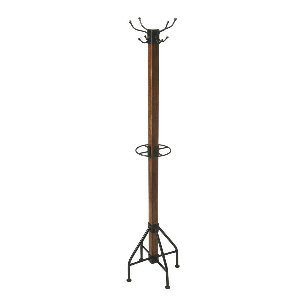 Left. Starlight Canyon Home - Industrial Floor Stand Coat Rack, Rustic Coat Tree for Entryway Hallway - Multi-Color.