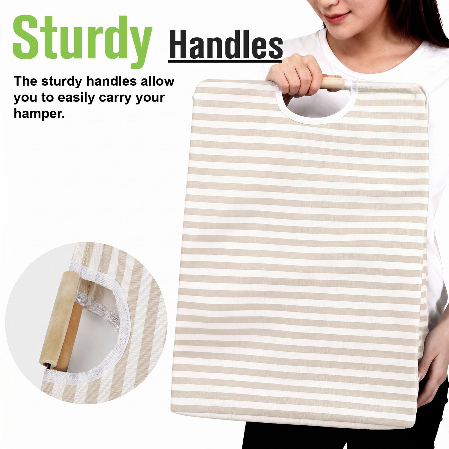 Sturdy Handles

The sturdy handles allow you to easily carry your hamper.