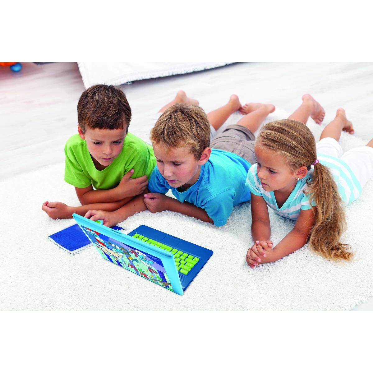 Alt View 6. Lexibook - The Smurfs, Bilingual Spanish/English educational computer, Toy for children with 124 language, writing, maths, logic.