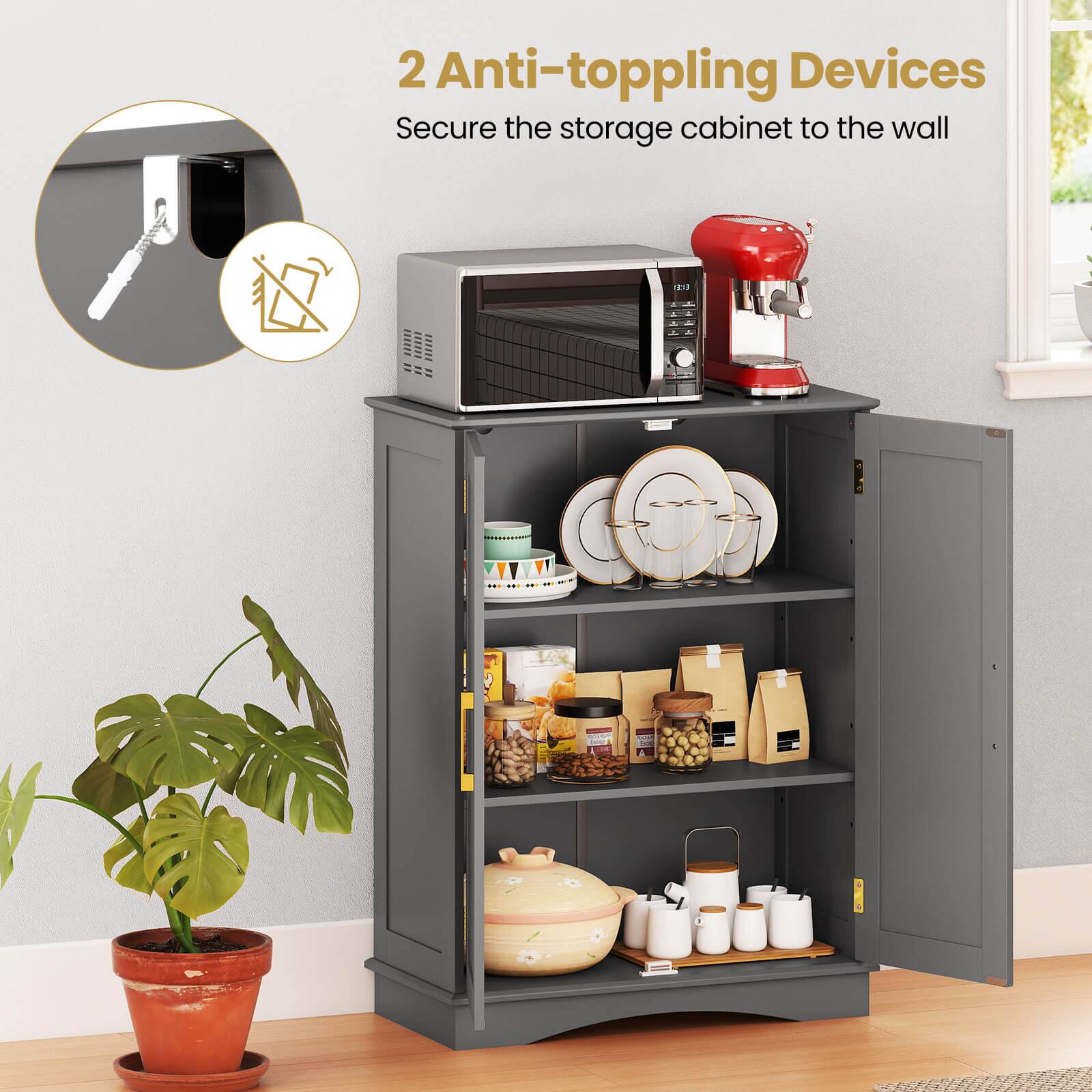 2 Anti-toppling Devices  
Secure the storage cabinet to the wall