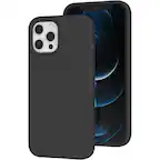 Front. Entronix - Enronix iPhone 12/12 Pro Case - Premium Soft-Touch Liquid Silicone Cover - Black.