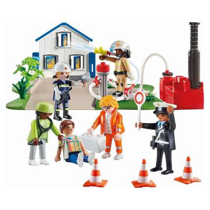 Front. Playmobil - Playmobil 70980 My Figures Rescue Mission Building Set - Multi-Color.