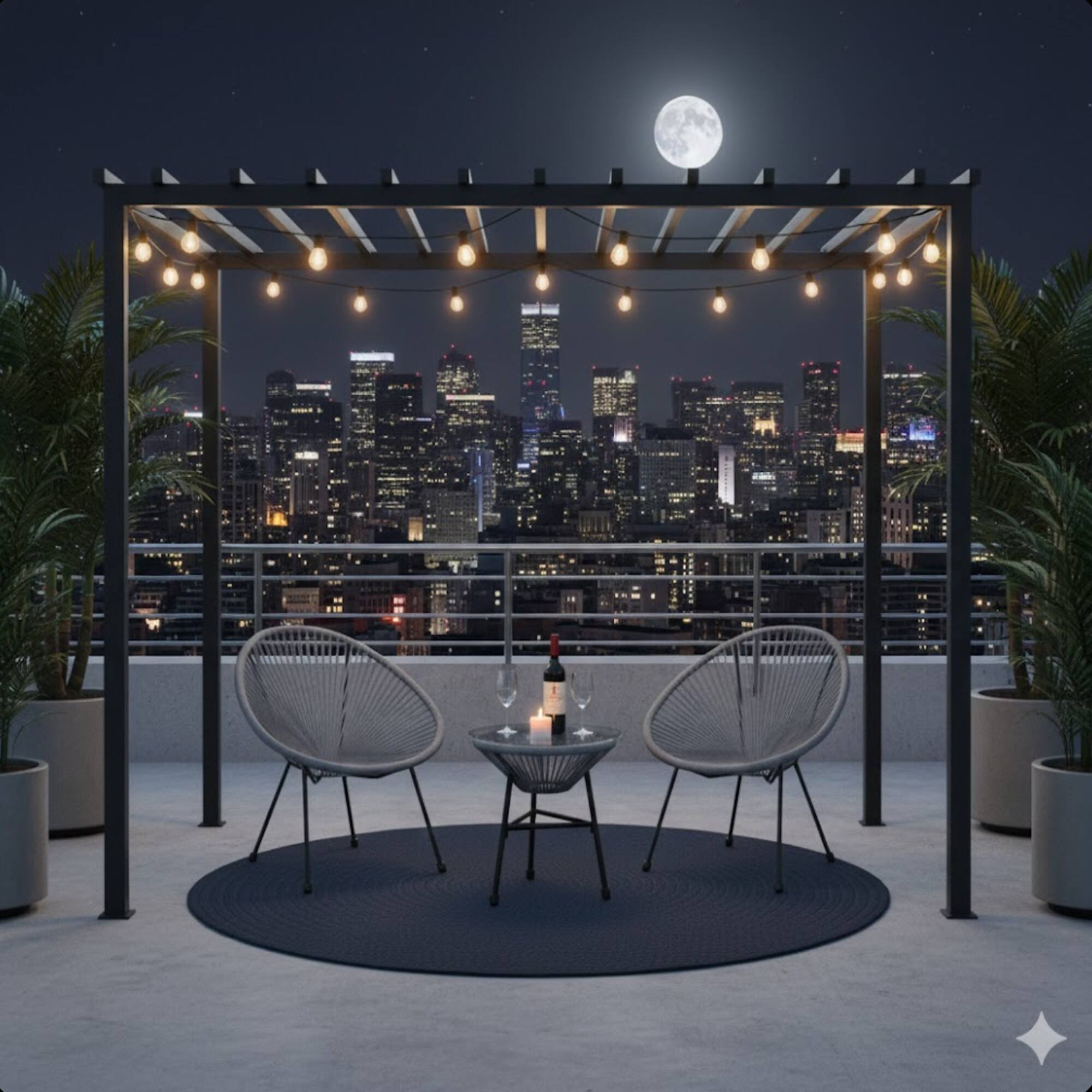 Left. Mondawe - 3-Piece Acapulco Wicker Patio Bistro Set with 2 Chairs & Glass Table - Gray.