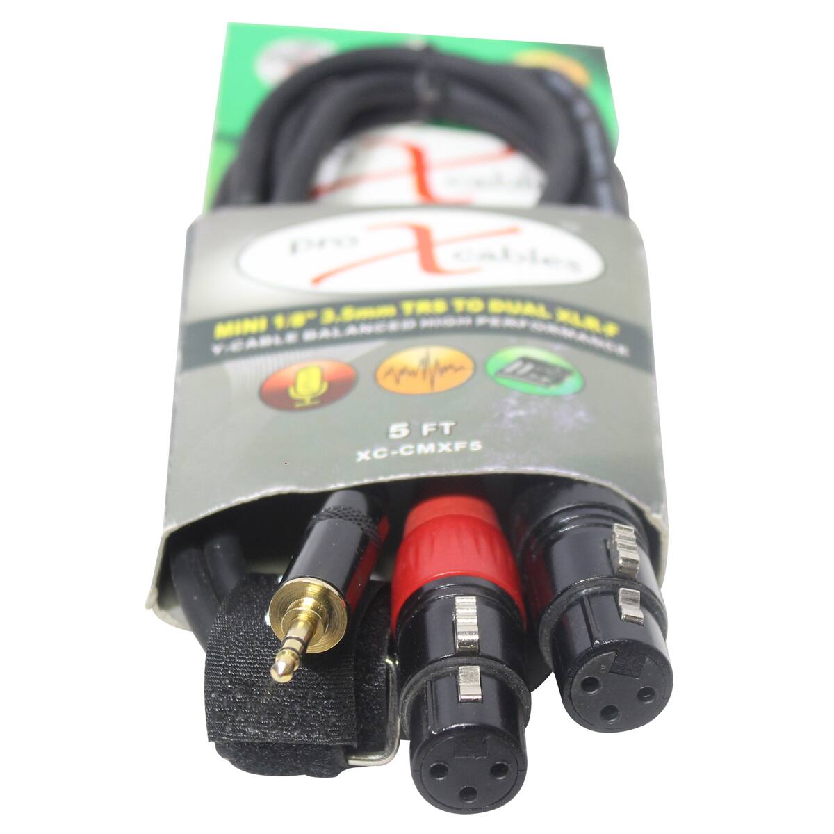 3.5mm TRS to Dual XLR Balanced Y-Cable
5 FT XC-CMXF5