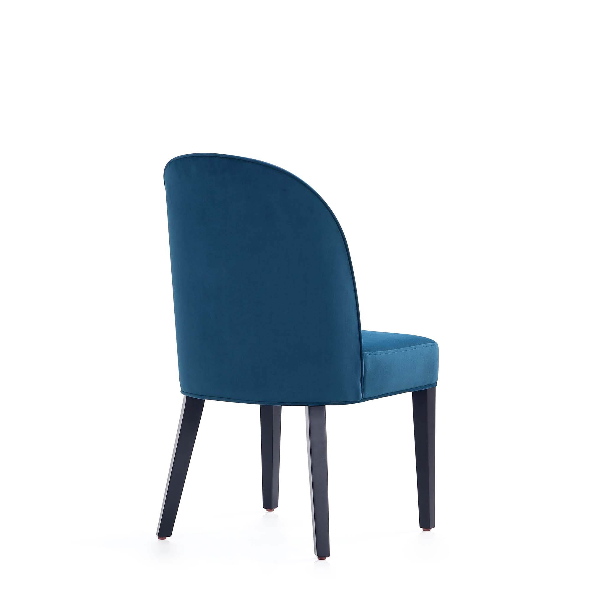 Alt View 3. Manhattan Comfort - Hillman Modern Wood Upholstered Dining Chair - Set of 2 - Blue.