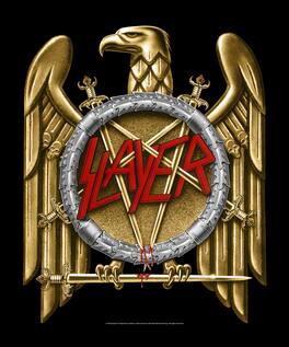 PopMarket - Slayer - Rocksax - Slayer - Golden Eagle - Sherpa Fleece Throw (50 in x 60 in) - Multicolor