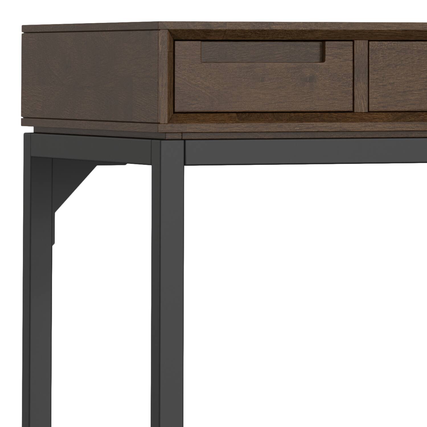 Alt View 4. Simpli Home - Banting 48 inch Desk and 30 inch Bookcase - Walnut Brown.