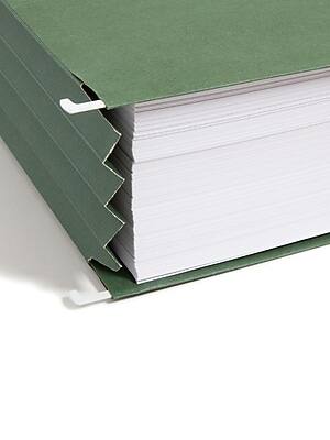 Alt View 4. Smead - 100% Recycled Hanging File Jacket, 3 1/2" Expansion, Letter Size, 10/Box - Standard Green.