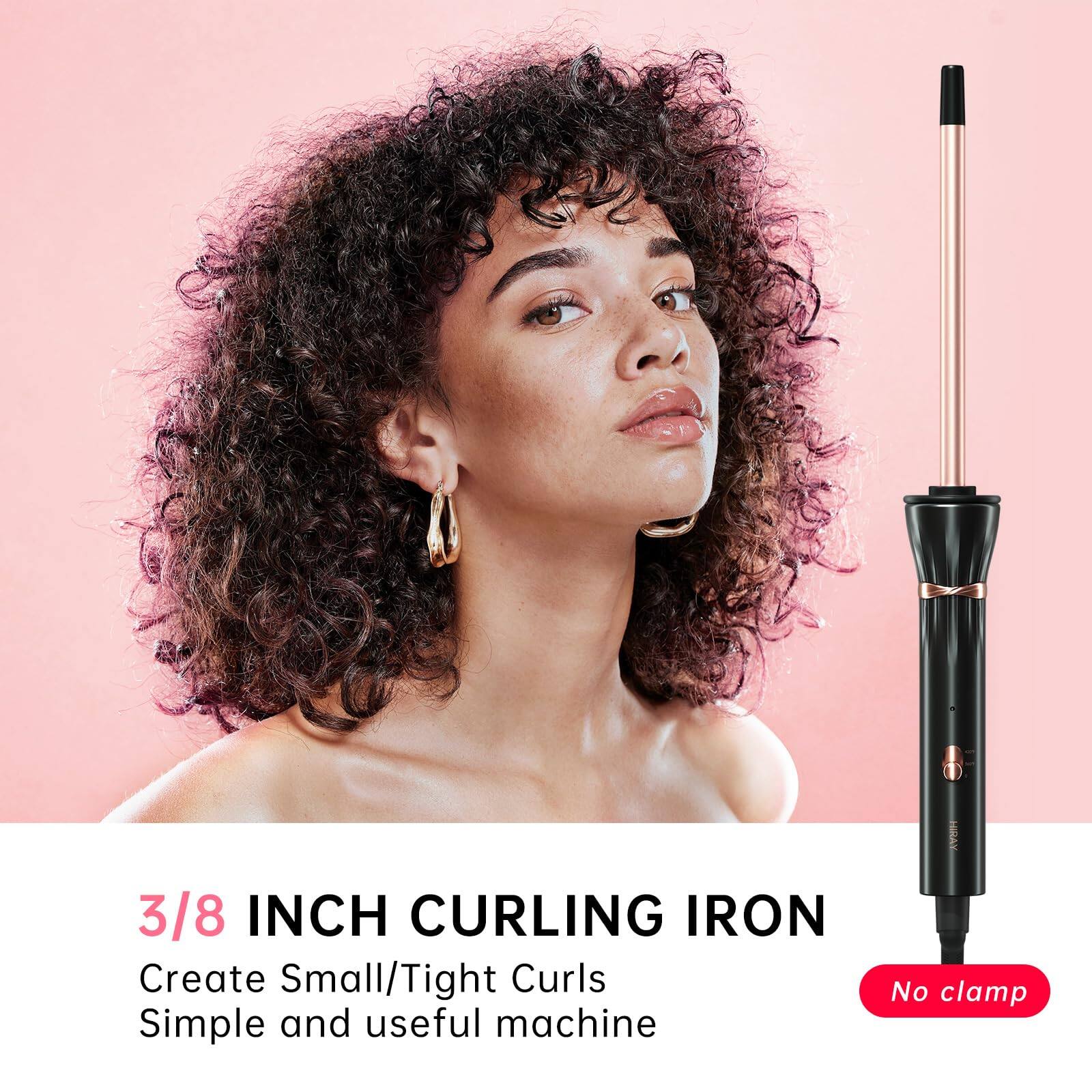 3/8 INCH CURLING IRON

Create Small/Tight Curls

Simple and useful machine

No clamp