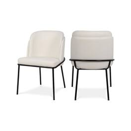 Meridian Furniture - Jagger Vegan Leather Dining Chair, Set of 2 - White