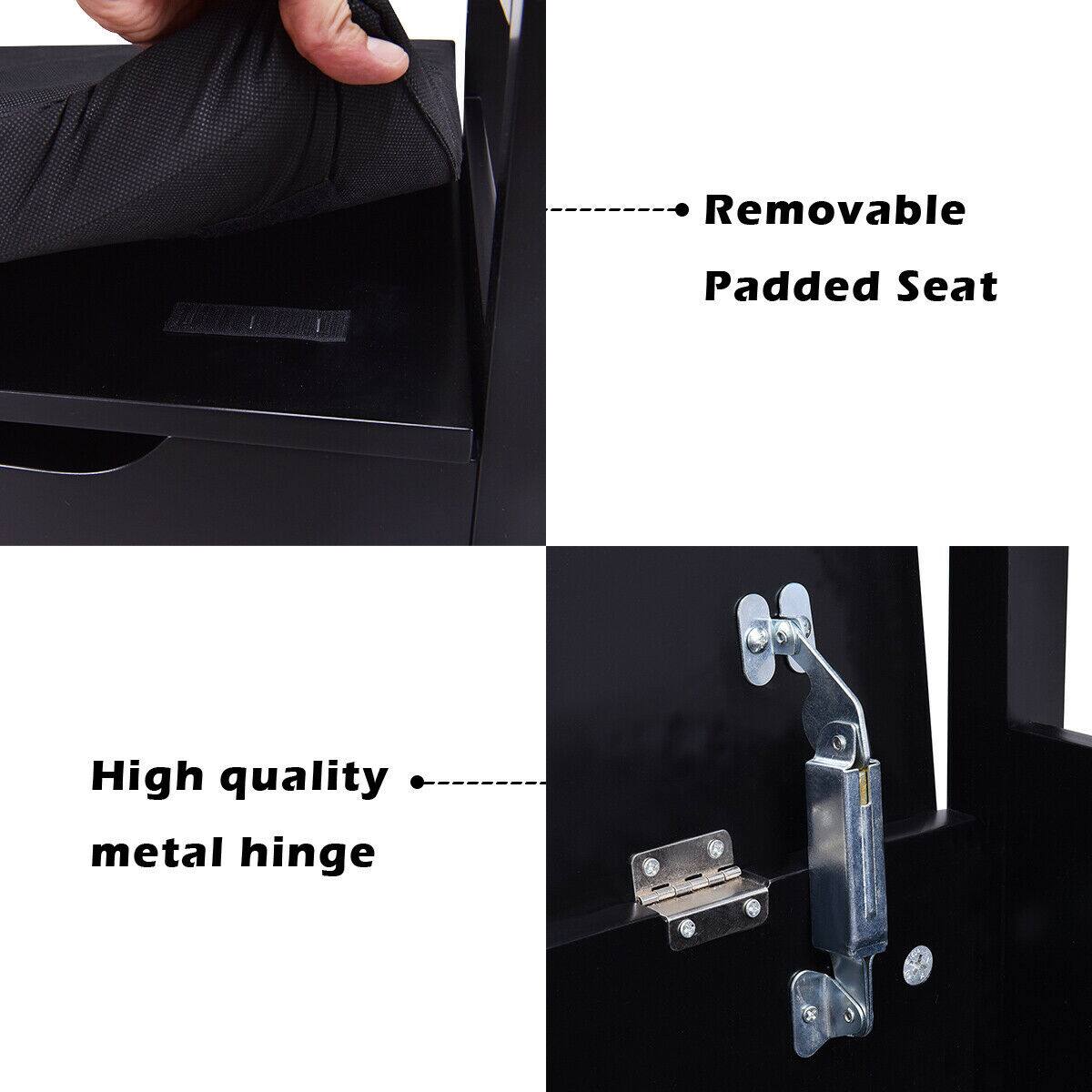 Removable Padded Seat
High quality metal hinge