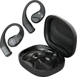 JLab - Epic Open Sport Air Conduction Wireless Earbuds - Black - Front_Zoom